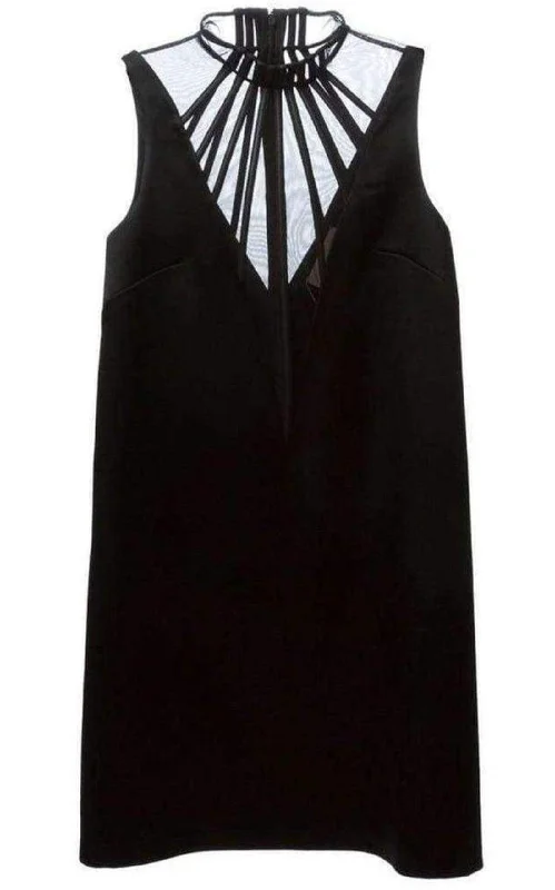 Abstract Boning Black Dress