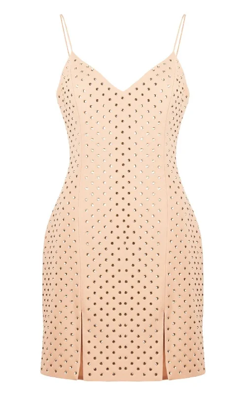 Crystal Embellished Mini Dress