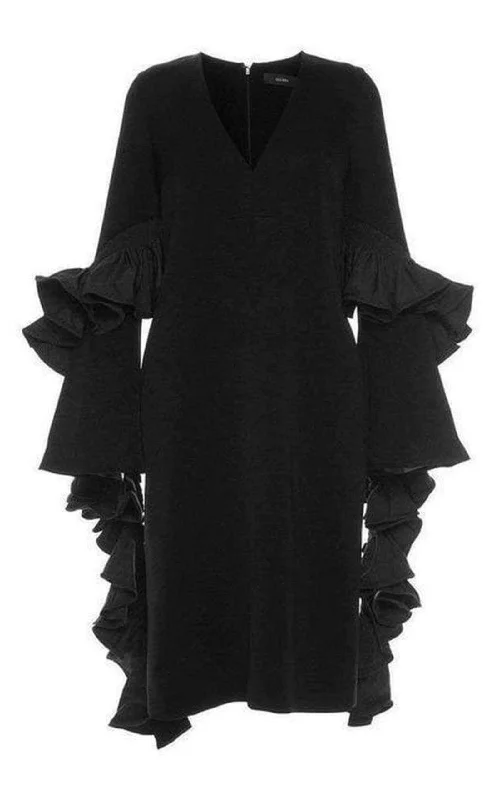 Molotov Ruffle Sleeve Dress