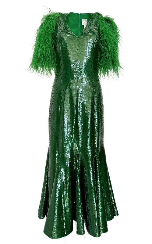 Emerald Sequins Dress