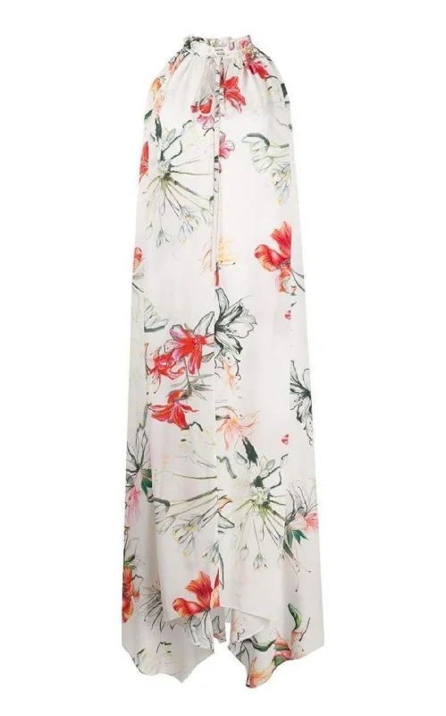 Endangered Flower Print Sleeveless Dress