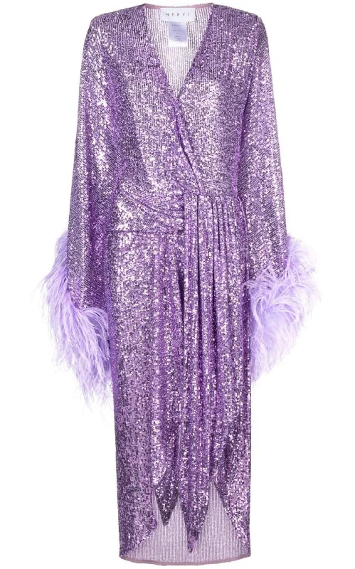 Feather Sequinned Dress