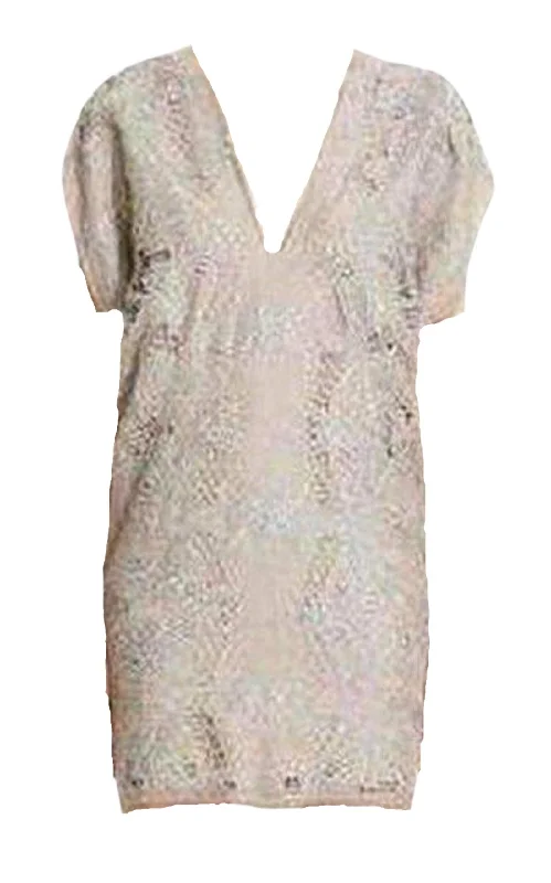 Freja Organza Lace Beige Dress