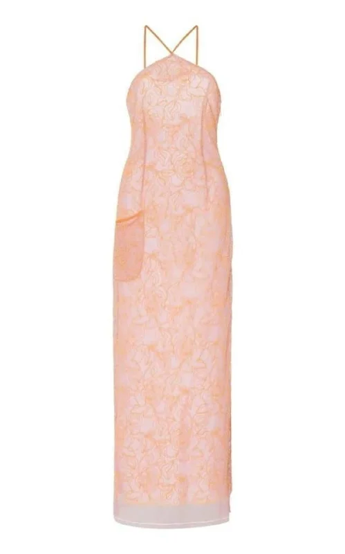 La Robe Lavandou Chiffon Midi Dress