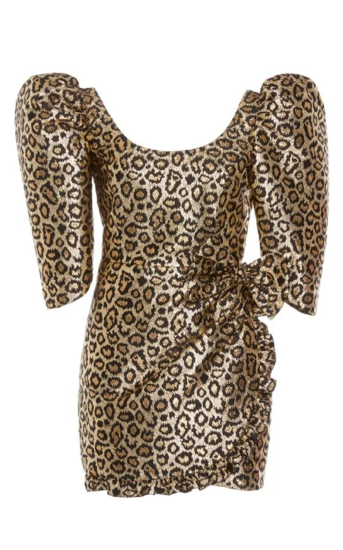 Lurex Leo Jacquard Mini Dress