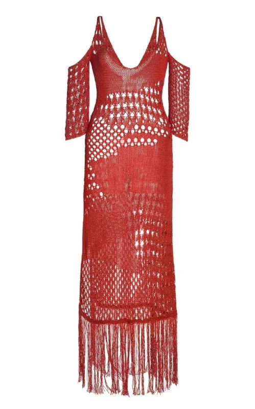 Octavia Crochet Knit Dress