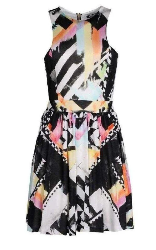 Printed Silk Jersey Mini Dress