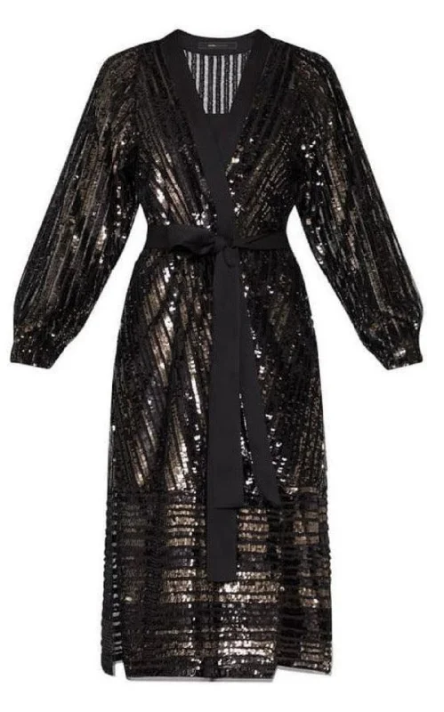 Sequin Wrap Dress