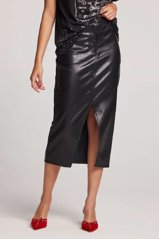 Cassi Licorice Midi Skirt