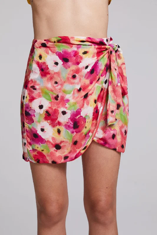 Elena Poppy Floral Mini Skirt