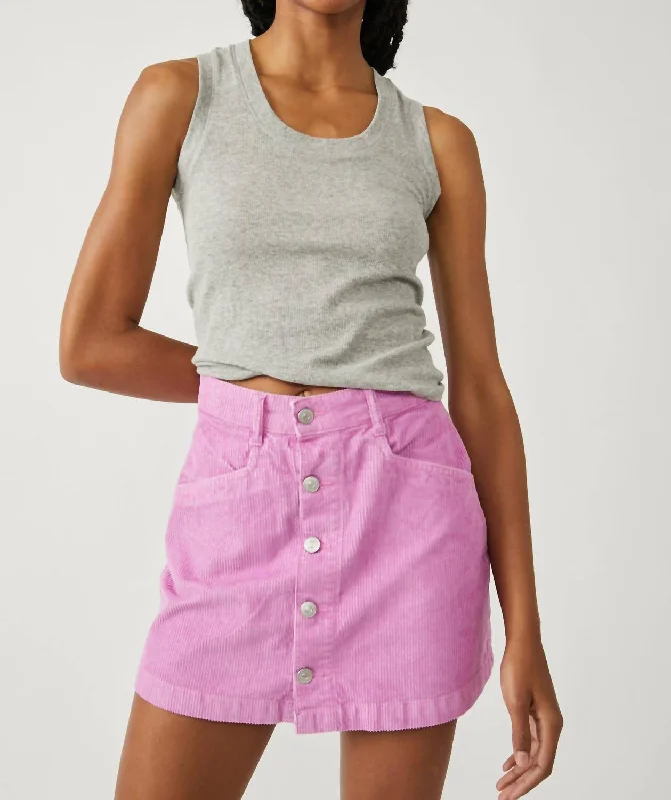 Ray Cord Mini Skirt