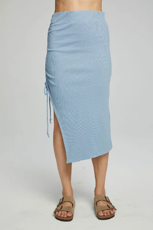 Mullen Midi Skirt - Faded Denim