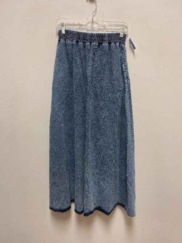 Skirt Maxi By Clothes Mentor In Blue Denim, Size: 8