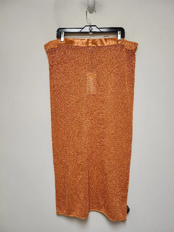 Skirt Maxi By Clothes Mentor In Orange, Size: 18