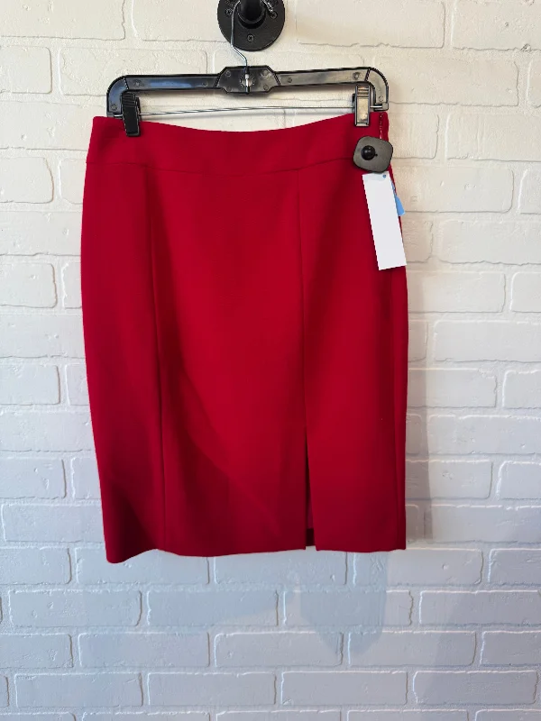 Skirt Midi By Ann Taylor In Red, Size: 6