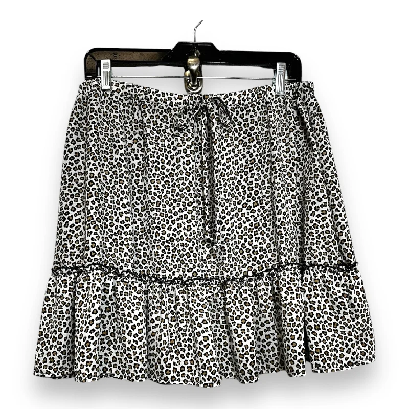 Skirt Mini & Short By Francesca's In Animal Print, Size: L