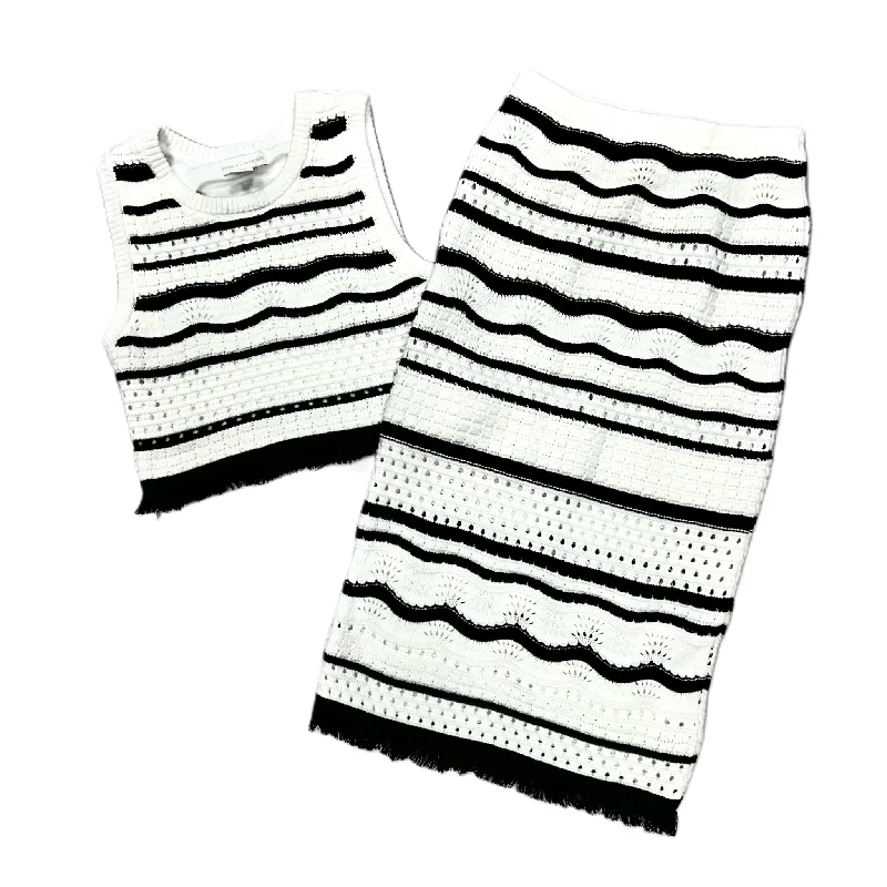 Skirt Set 2pc By House Of Harlow In Black & White, Size: S