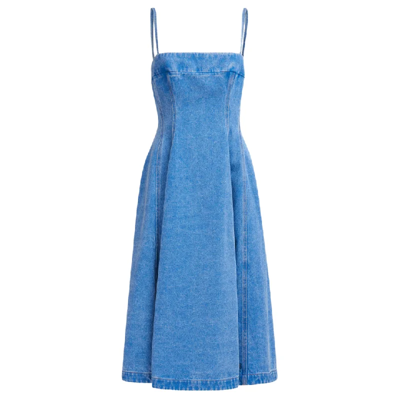 Midi Baloon Denim Dress