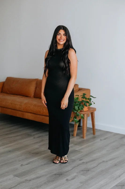 Jersie Maxi Dress - Black