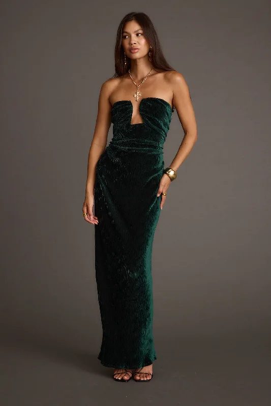 Jones Emerald Velvet Maxi Dress