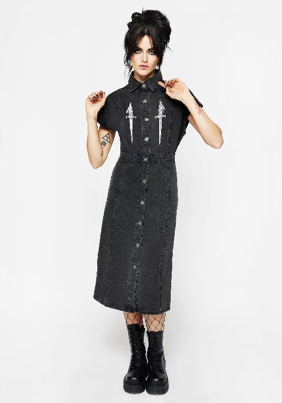 Kilgharrah Denim Midi Dress