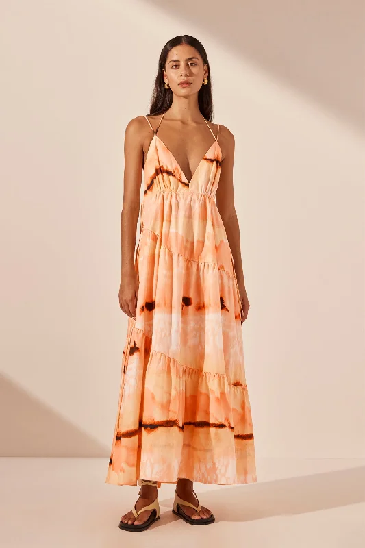 LARISSA TIERED MAXI DRESS