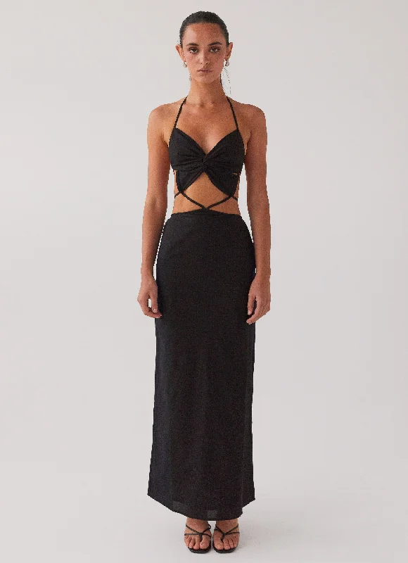 Summers In Saint Tropez Maxi Dress - Black