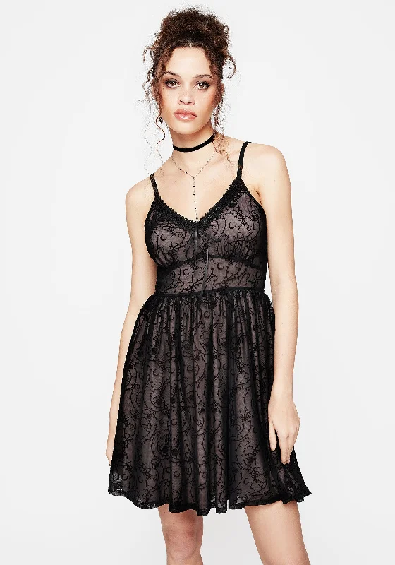 Thorns Mesh Cami Mini Dress